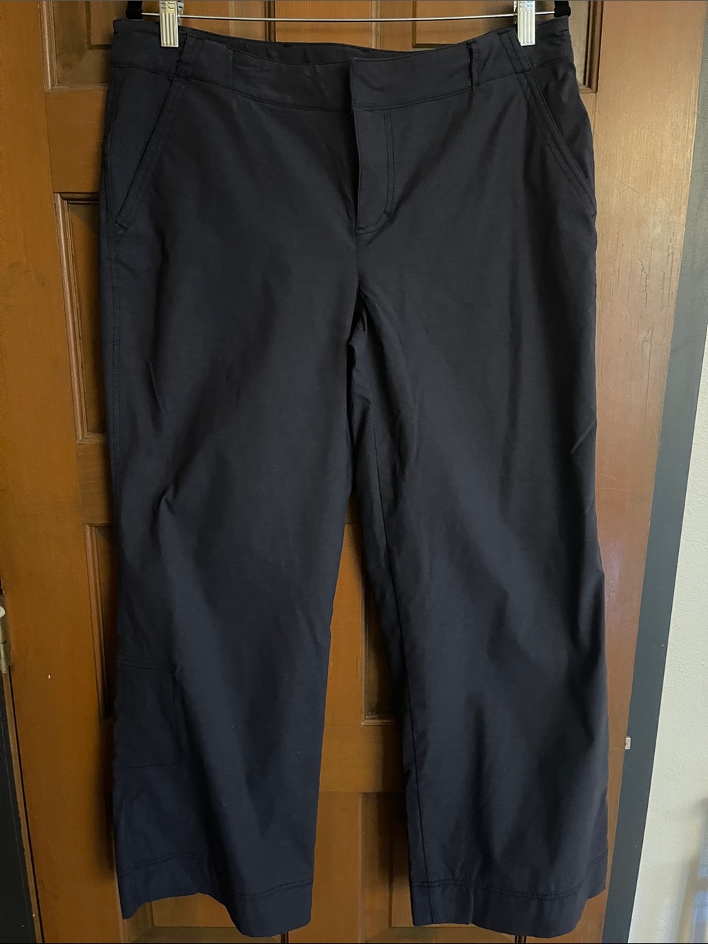 Athleta Black Straight-Leg Chinos